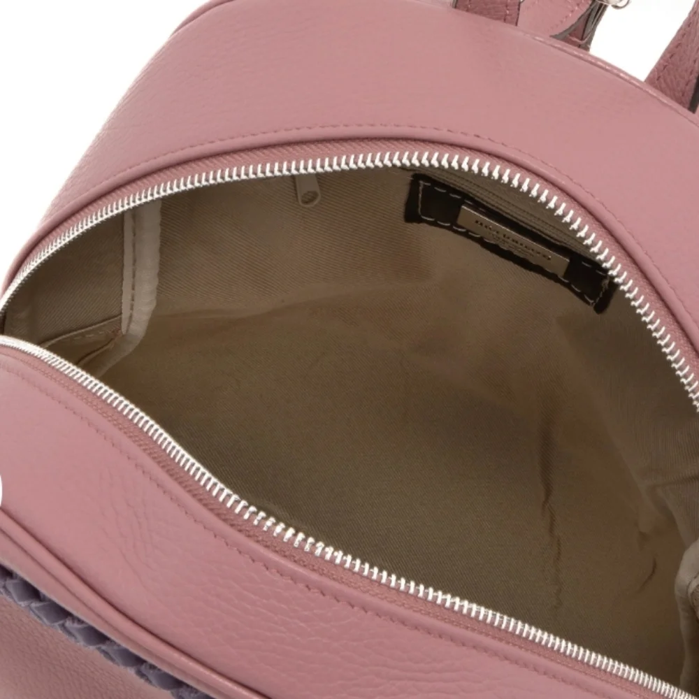 MSRP $420 Antique Rose Leather Backpack, Braided Detail Italy NWT Offers Welcome